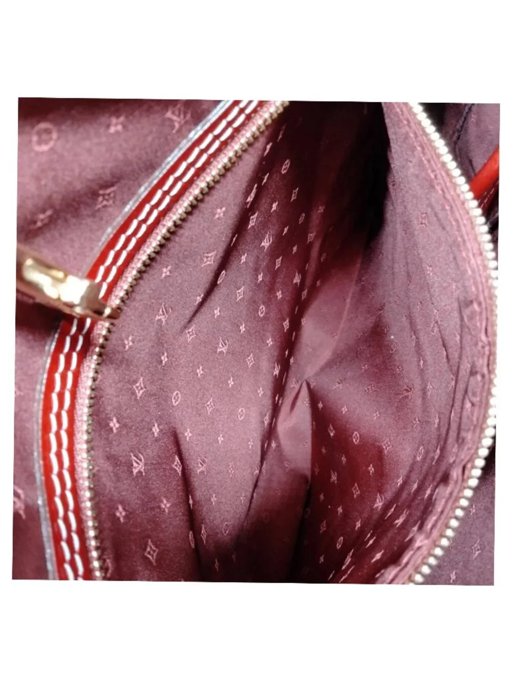 Authentic Louis Vuitton Suhali Le Fabuleux PM Red Leather Tote Shoulder Bag